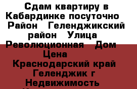 Сдам квартиру в Кабардинке посуточно › Район ­ Геленджикский район › Улица ­ Революционная › Дом ­ 38 › Цена ­ 2 500 - Краснодарский край, Геленджик г. Недвижимость » Квартиры аренда посуточно   